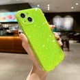 thumbnail image 3 of Cute Glitter for iPhone 13 Case 6.1 inch, Sparkle Bling Silicone Slim Bumper Shockproof Protective Phone Case for Women Girls (Green), 3 of 13