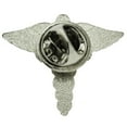 thumbnail image 3 of PinMart's Silver Plated Medical Caduceus Lapel Pin, 3 of 3