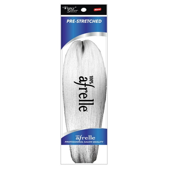 Foxy Silver (Foxy Braid - Easy Braid 18-1 Pack) - Kanekalon Pre-Stretched Braiding Hair in 2T1BPLAT