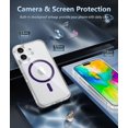 thumbnail image 3 of KOMI for Phone 16 Case: Clear Military Grade Drop Protection Anti Yellowing Slim Case - Rugged Shockproof Protective Transparent Cell Phone Cover Clear-Dark Purple, 3 of 5