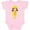 AD-Pink, variant on Inktastic Girl With Brown Hair, Yellow Raincoat, Frog Girls Baby Bodysuit