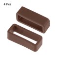 thumbnail image 3 of Uxcell Watch Band Strap Loops Silicone for 19mm Width Watch Band, Brown 4 Pack, 3 of 5