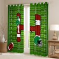thumbnail image 2 of Homewish Boys Sport Rugby Curtains Pack of 2 (42x84 Each), Brown Initial H Letter Curtains Blackout, Chic Stripes Abstract Bedroom Curtains, Curtains and Drapes Decor, 2 of 6
