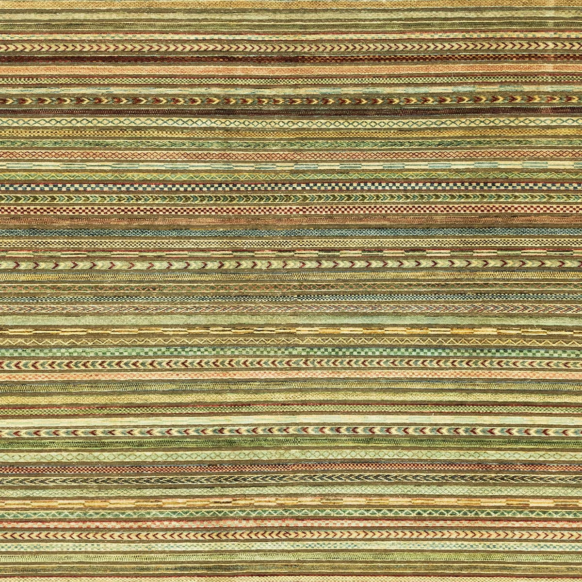 Ahgly Company Machine Washable Indoor Square Abstract Metallic Gold Area Rugs, 6' Square