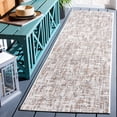 thumbnail image 2 of SAFAVIEH Courtyard Deitra Abstract Indoor/Outdoor Runner Rug, Ivory/Dark Grey Brown, 2'3" x 8', 2 of 12