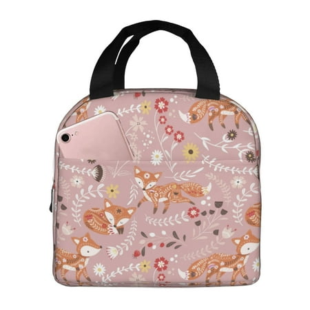 Insulated Lunch Bag for Women Men - Beautiful Fox Leakproof Cooler Lunch Box for Women Men  Lunch Tote Bags for Work School Picnic Travel