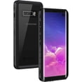 thumbnail image 1 of REQO Samsung Galaxy S10 Case, IP68 Waterproof Dustproof Case with Built-in Screen Protector, Rugged Full Body Shockproof Protective Cover for Galaxy S10 6.1 inch (Black/Clear), 1 of 8