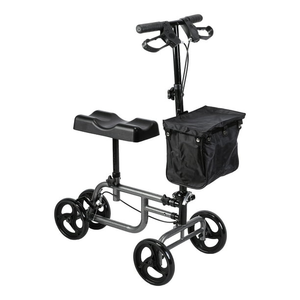 4 Wheel Steerable Knee Walker Scooter with Storage Basket, Alternative ...