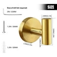 thumbnail image 6 of 2 Pack Towel Hooks, Gold SUS304 Stainless Steel Coat Robe Clothes Hook Modern Wall Hook Holder for Bathroom Kitchen Garage Hotel Wall Mounted, 6 of 6