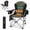 BLACK/GREEN, variant on KingCamp Heavy Duty Oversized Camping Chairs, High Back Outdoor Lawn Chair with Cup Holder, Padded Seat & Lumbar Support, Portable Outdoor Folding Chairs, Support 353LBS+, Black