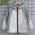 thumbnail image 4 of Trikvn Boys Lightweight Windbreaker Hooded Jacket Colorblock Full Zip Active Outerwear Water Resistant Breathable Coat for Running Hiking Spring Fall Outdoor Sports, 4 of 9