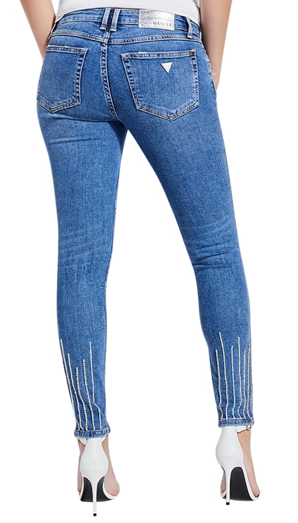 guess jeans with rhinestones