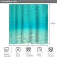 thumbnail image 6 of Teal Blue Ocean Shower Curtain, Summer Tropical Ocean World Sand Beach Under The Sea Underwater Deep Scene Bathroom Curtain Waterproof Fabric Machine Washable with 12 Hooks, 72" x 84", 6 of 6