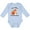 AE-Light Blue, variant on 1st Birthday Woodland Fox Boys or Girls Long Sleeve Baby Bodysuit