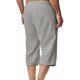 thumbnail image 4 of Pantalones de Lino Casual Suelto Cortado, Color Sólido Cordón Mezcla de Algodón para el Uso Diario, 4 of 8