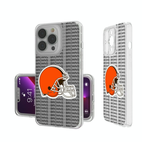 Cleveland Browns iPhone Clear Text Backdrop Design Case