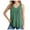 Green, variant on yueewhu Tank Top for Women Loose Fit Sleeveless Shirts V Neck Summer Clothes Ruched Women's Tees and Tanks Curved Hem (Red, XXL)