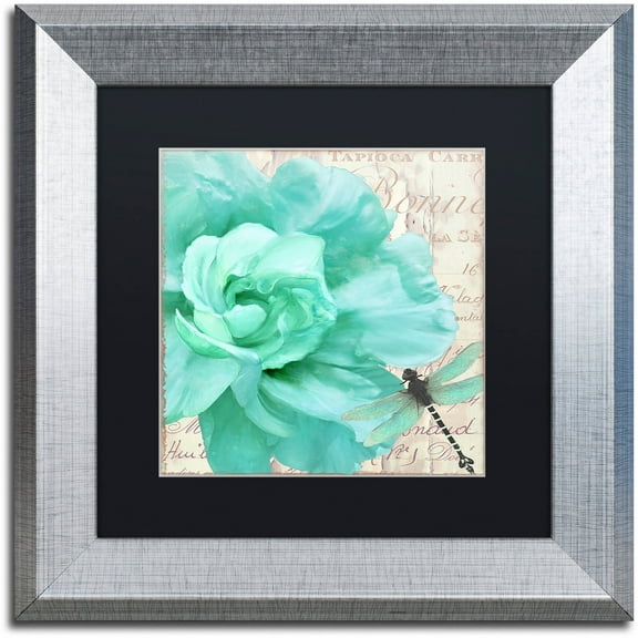 Trademark Fine Art "Petals Impasto III" Canvas Art by Color Bakery Black Matte, Silver Frame