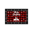 thumbnail image 2 of FastXmas 24"x26" Christmas Tree Bathroom Rugs, Red Black Dot Plaid Mat,Christmas Non Slip Door Mat,Pine-Tree,Reindeer Pattern and Velvet Area Rug Decoration for Bath Door Xmas Winter Home Decor, 2 of 6