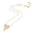 thumbnail image 2 of 2pc Brass Micro Pave Cubic Zirconia Heart Pendant Necklaces with Lobster Claw Clasps Long-Lasting Plated Real 18k Gold Plated Clear 16-1/4 inch(41.4cm), 2 of 3