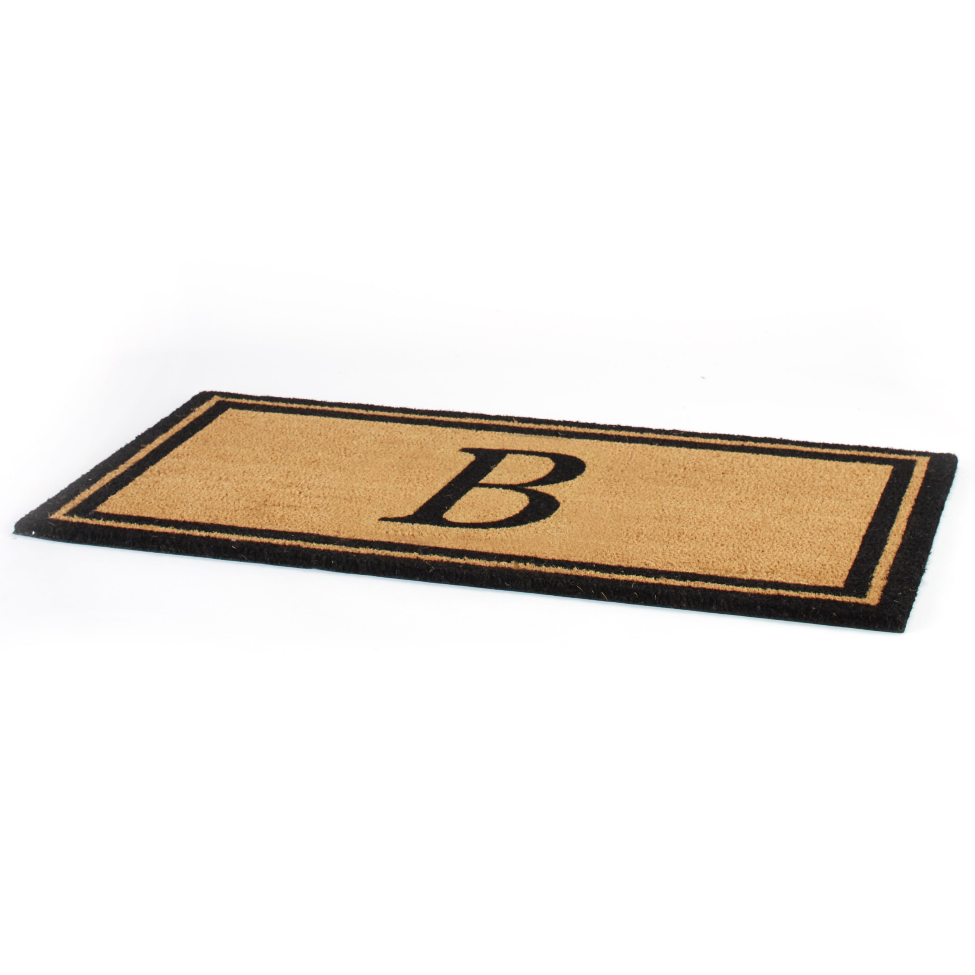 Housewarming Gift Half Round Leafy Vines Border Coco Personalized Front Door Welcome Mat Coir Bristles Effective at Getting Dirt Out
