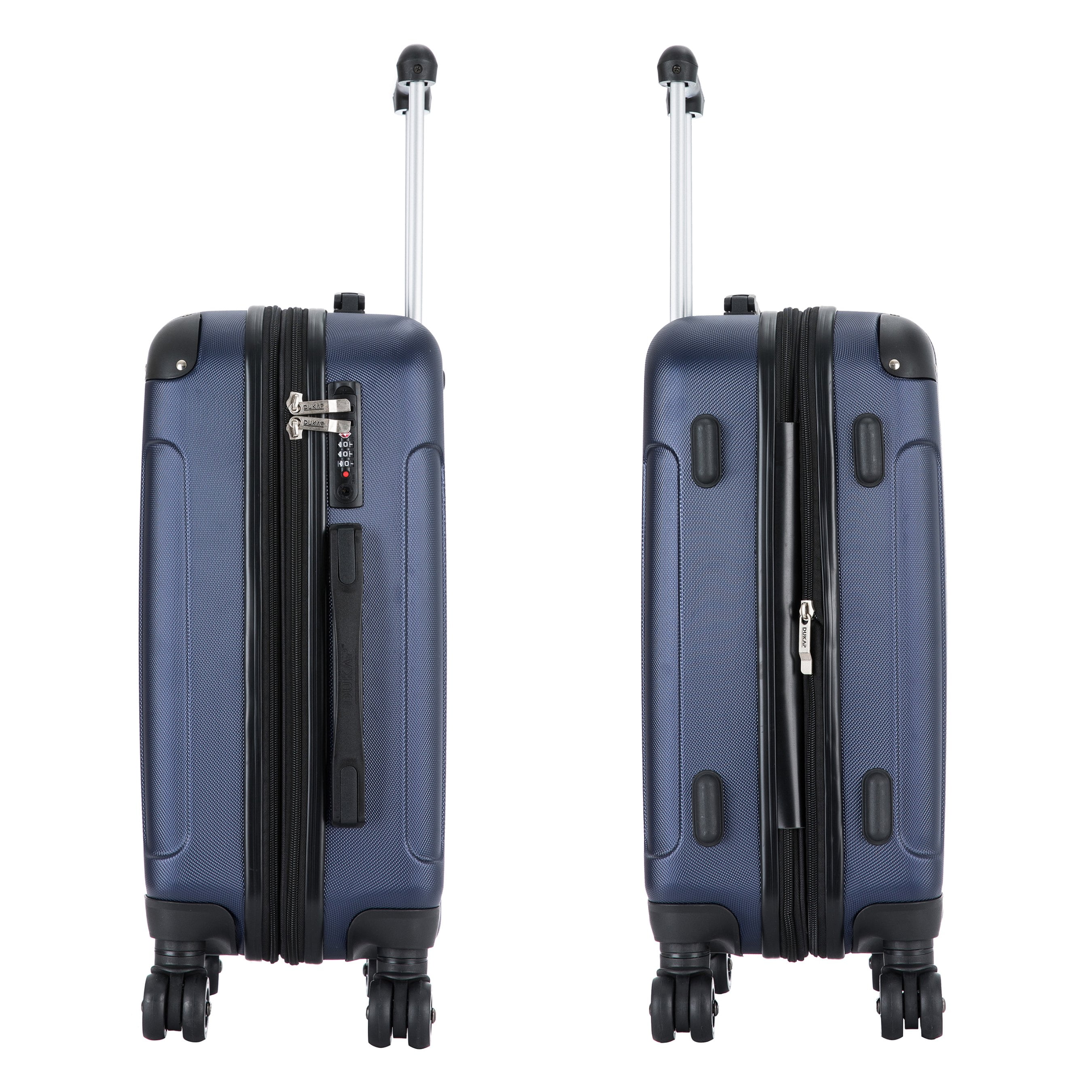 DUKAP Intely 20" Hardside Lightweight Carry-on Luggage with Spinner Wheels and USB Port, Blue