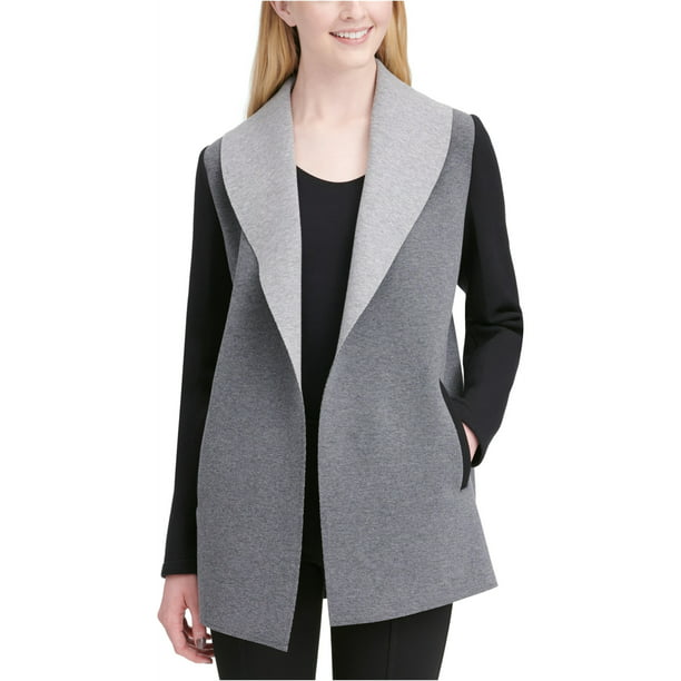 Calvin Klein - Calvin Klein Womens Color Block Blazer Jacket, Grey ...