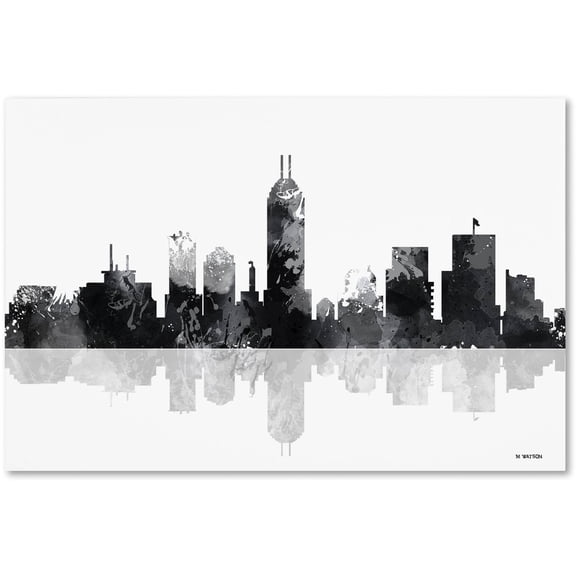 Trademark Fine Art "Indianapolis Indiana Skyline BG-1" Canvas Art by Marlene Watson