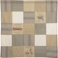 thumbnail image 2 of VHC Brands Farmer's Market Shower Curtain, 72x72, Red Grey Patchwork, 2 of 7