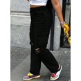 thumbnail image 6 of Chicsale Ripped Street Style Jeans, Water Washing Workwear, Pocket Waist Pants, Women's Denim Pants, 6 of 9