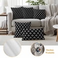 thumbnail image 6 of Black Boho Geometric Outdoor Waterproof Pillow Covers, Retro Simple Ethnic Abstract Motifs Decorative Square Throw Pillowcase Sofa Cushion Sham for Patio/Couch/Chair, 18"x18" 2 Pack, 6 of 8