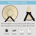 thumbnail image 4 of Womens Sun Hat For Large Head Roll Up Sun Hats For Women Floppy Straw Hats For Women Beach Pool Hats For Women Sunscreen Hat,Beige, M/L, 4 of 5