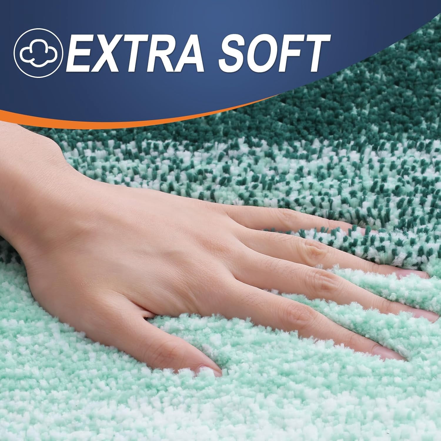 Bathroom Rugs Sets 3 Piece, Soft Absorbent Microfiber Bath Mats and U-Shaped Contour Toilet Rug, Machine Wash Dry, Plush Shaggy Bath Mat Set for Bathroom