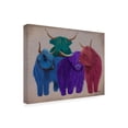 thumbnail image 2 of Fab Funky 'Highland Cows Multicolored Herd' Canvas Art, 2 of 3