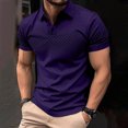 thumbnail image 4 of Camisas de Manga Larga para Hombres Suéter Cremallera Impresión Solapa Cuello, Blusa Casual para el Invierno, 4 of 6