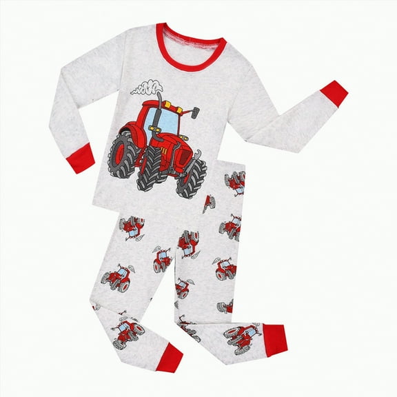 Hessimy Toddler Baby Boy Fall Winter Clothes Long Sleeve Sweatshirt Tops Pants Football Outfits Set Toddler Pajamas Sleepwear Girl (White,6-7 Years)