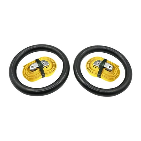 DimyFew Gymnastic Rings for Adults AntiSlip Fitness Rings for Park Home Gym Children Yellow