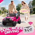 thumbnail image 2 of iRerts 24v Ride on Toys, 2 Seater Ride on Cars for Big Kids Boys Girls Ages 3-8, Kids Cars Electric Ride on Vehicles with Remote Control, Bluetooth, MP3/USB Ports, 4 Wheels Shock Suspension, Pink, 2 of 11