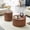 Walnut, variant on 2-Piece Nesting Coffee Table Set, Roman Column Design MDF Round Tables with Built-in Storage, for Living Room, Bedroom, Walnut
