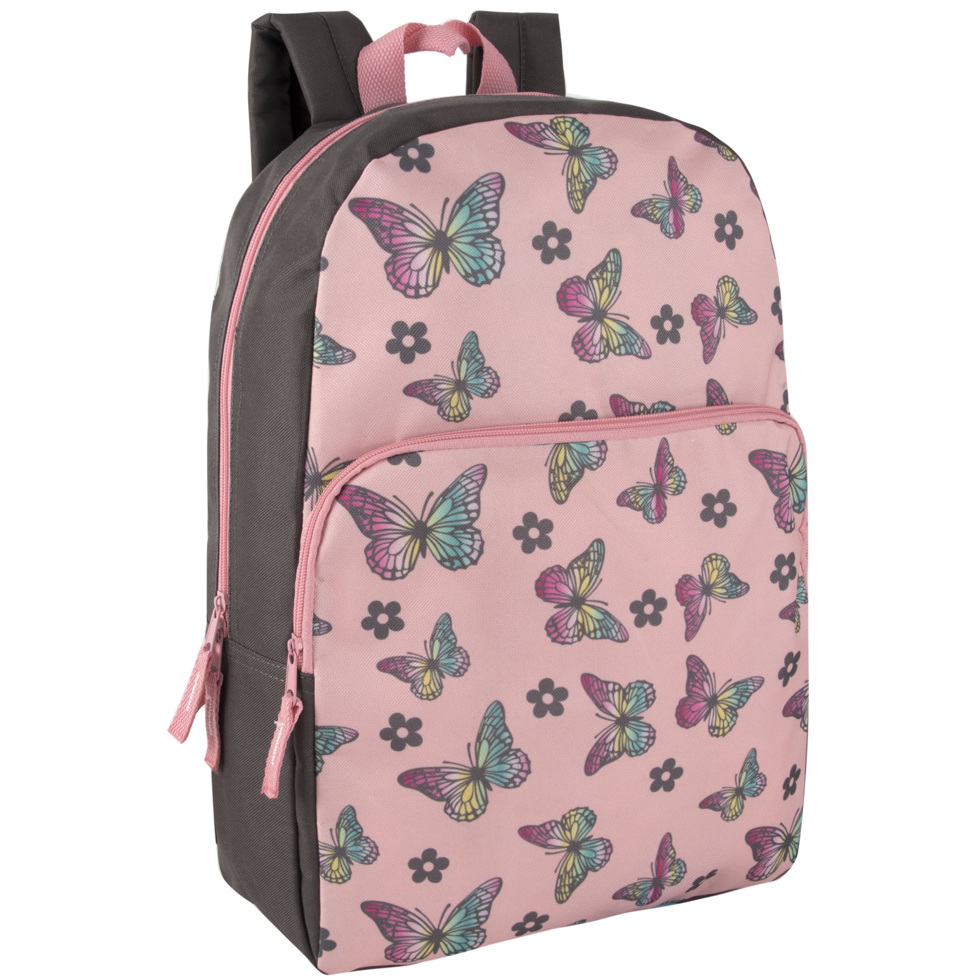 24 Pack of Bulk Wholesale 17 Inch Fun Printed Backpacks for Commute and Travel in Mixed Male & Female Whimsical Prints Pack