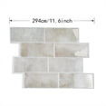 thumbnail image 2 of Azulejos Autoadhesivos para Pared de Baño, Resistentes Al Agua, de Piedra Beige, 10 Láminas., 2 of 5