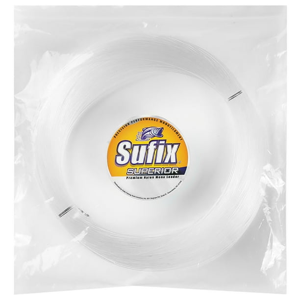 Sufix Superior Monofilament Fishing Leader Line (110 yds) 650 lb Test Clear