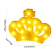 thumbnail image 3 of Inerposs Princess Themed LED Marquee Night Light, Coronet Shape Decorative Wall Lamp, Battery Operated Tabletop Decor, Ideal for Birthday Parties and Bedroom Ambiance, 3 of 6