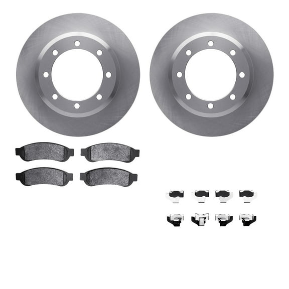 Dynamic Friction Company Rear Brake Rotors with 5000 Advanced Brake Pads includes Hardware 6512-99613
