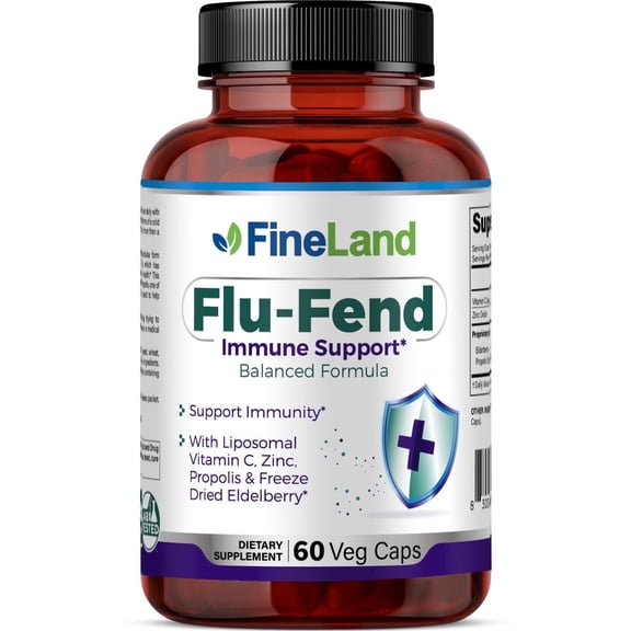 Fineland Vitamins FLU-FEND Immune Support Capsules, 60 Count