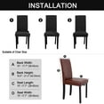 thumbnail image 6 of Unique Bargains Spandex Solid  Dining Chair Covers Protector Slipcovers Black 2 Pcs, 6 of 7