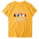 thumbnail image 3 of Gibobby Camiseta de manga corta para mujer Mujeres Casual Impresión Mangas Cuello Redondo Camiseta Suelta Blusa Tops(Amarillo,CH), 3 of 4