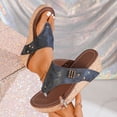 thumbnail image 2 of Tauxra Sandales Compensées en Liège pour Femmes avec Boucle Ajustable et Semelle Intérieure Coussinée pour l'Été, Sandales Décontractées Confortables pour Femmes avec Semelle Extérieure à Traction Texturée, 2 of 9