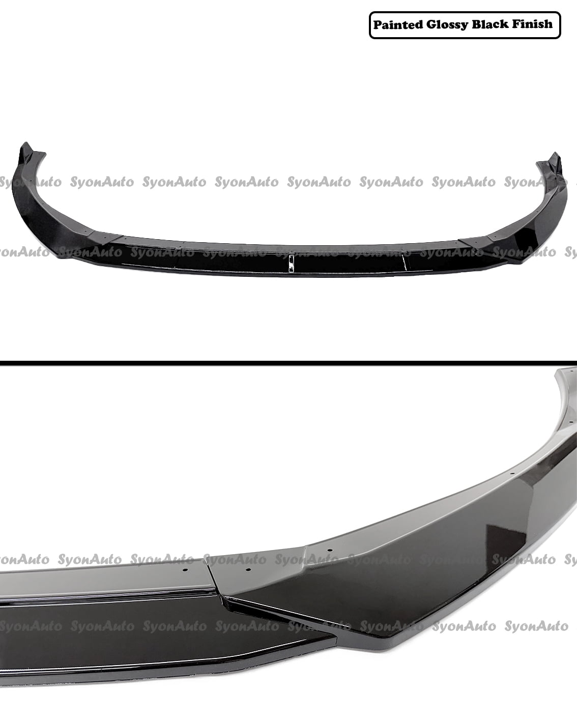 FOR 2025+ KIA K5 GT GT-LINE V STYLE GLOSSY BLACK FRONT BUMPER LIP CHIN SPLITTER KIT
