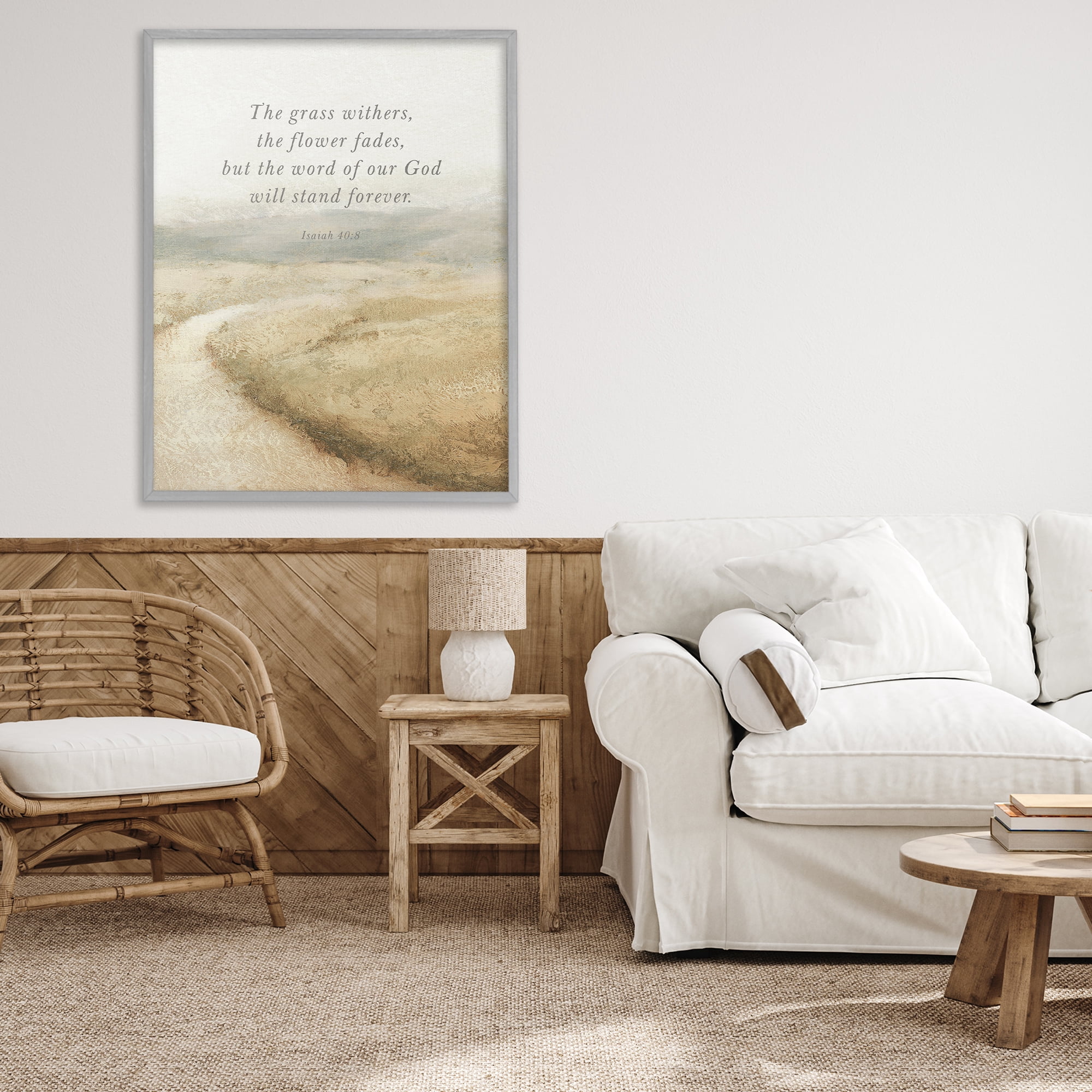 Stupell Industries Word Of God Isaiah Proverb Gray Framed Giclee Art, design by John Spaeth